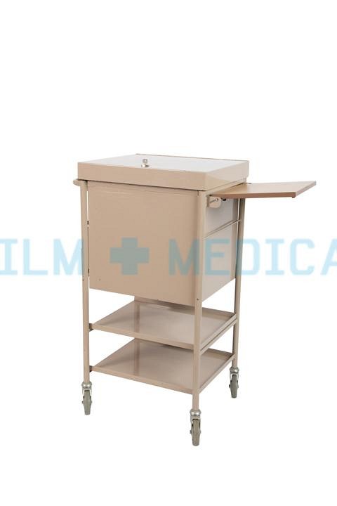 Records Trolley in Light Brown